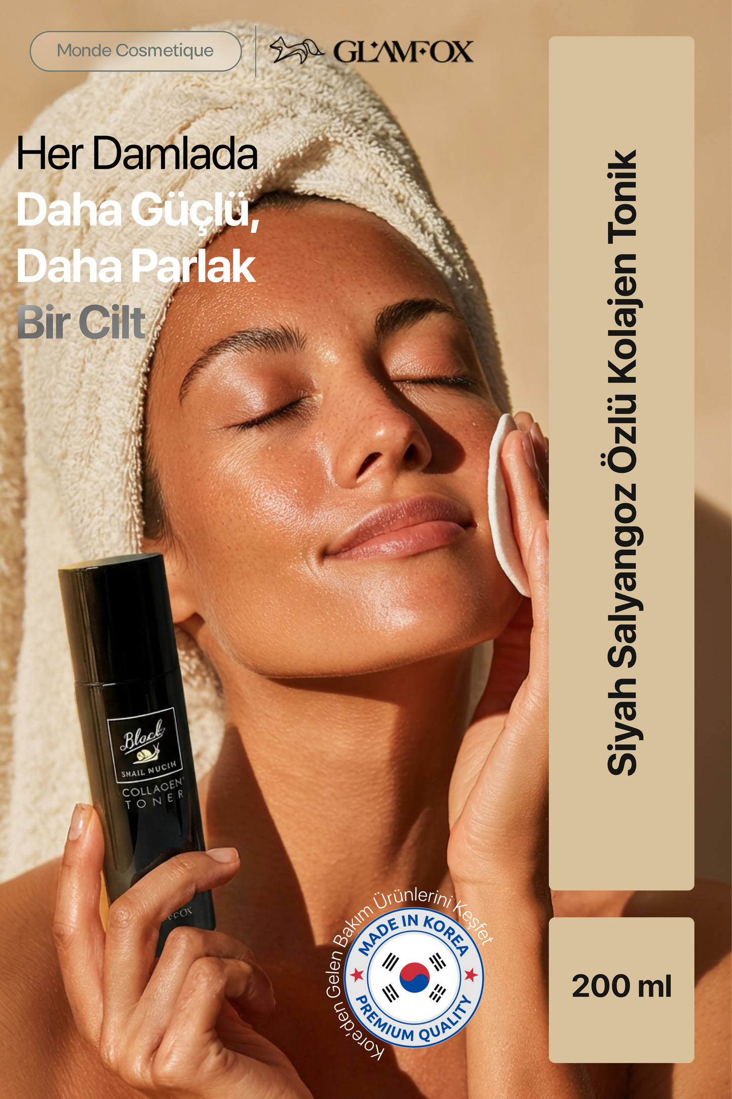 Glamfox Black Snail Mucin Nemlendirici & Canlandırıcı Cilt Toniği