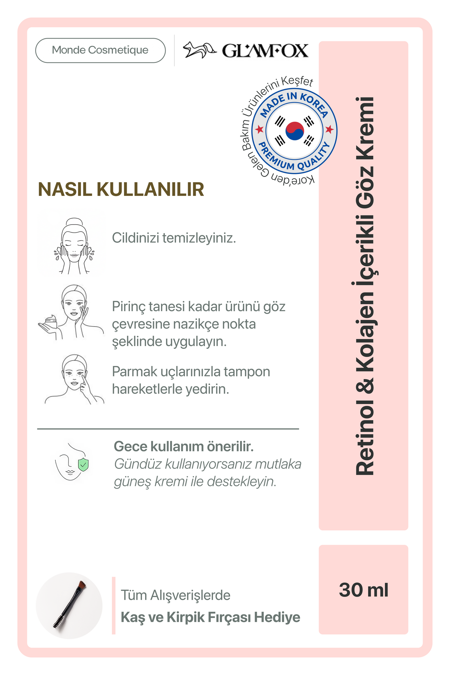 Glamfox Retinol Collagen Göz Kremi