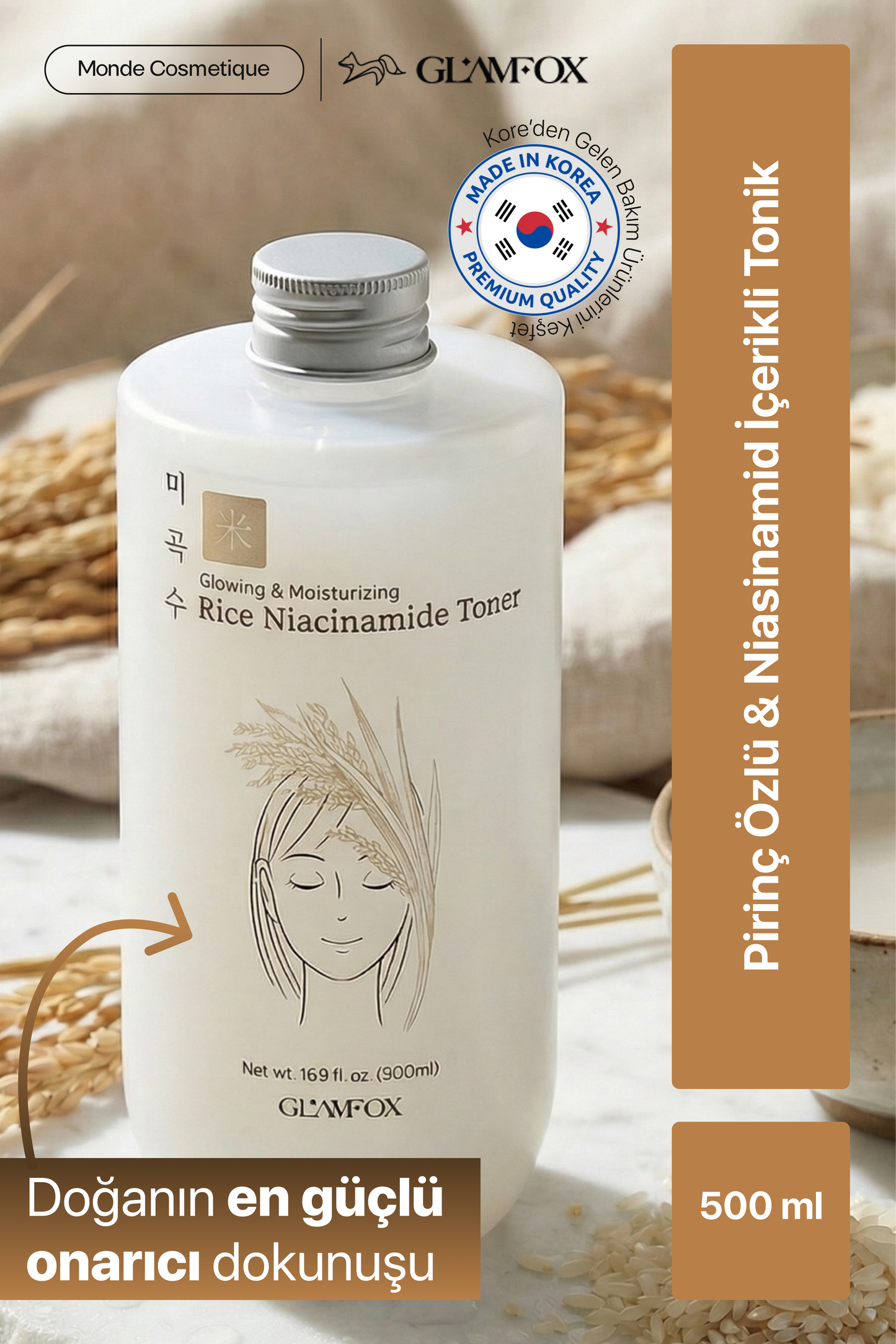 Glamfox Rice Niacinamide Tonik