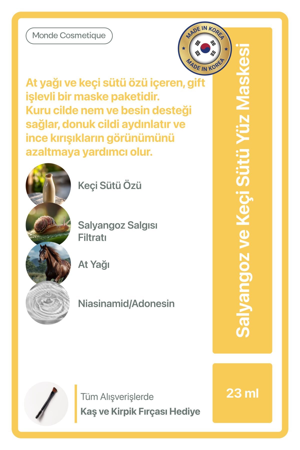 Salyangoz ve Keçi Sütü Yüz Maskesi