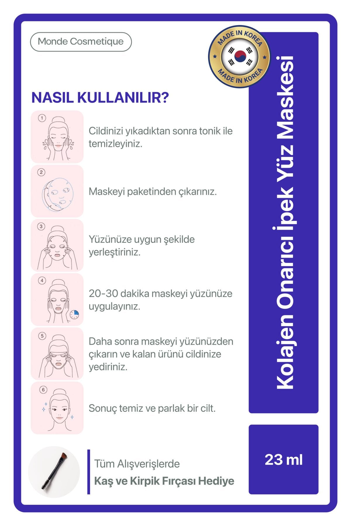 Chamos Kolajen Onarıcı Ipek Yüz Maskesi