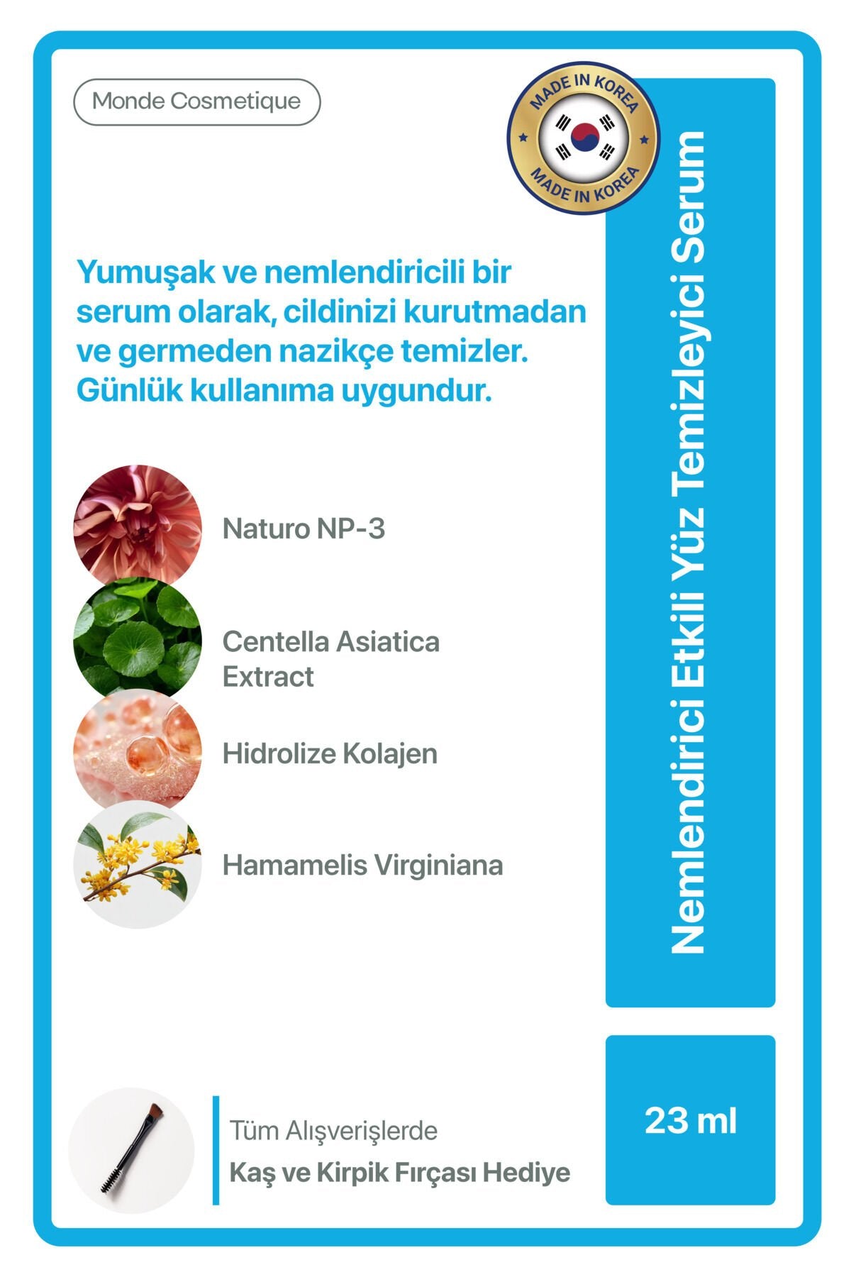 Nemlendirici Etkili Yüz Temizleyici Serum