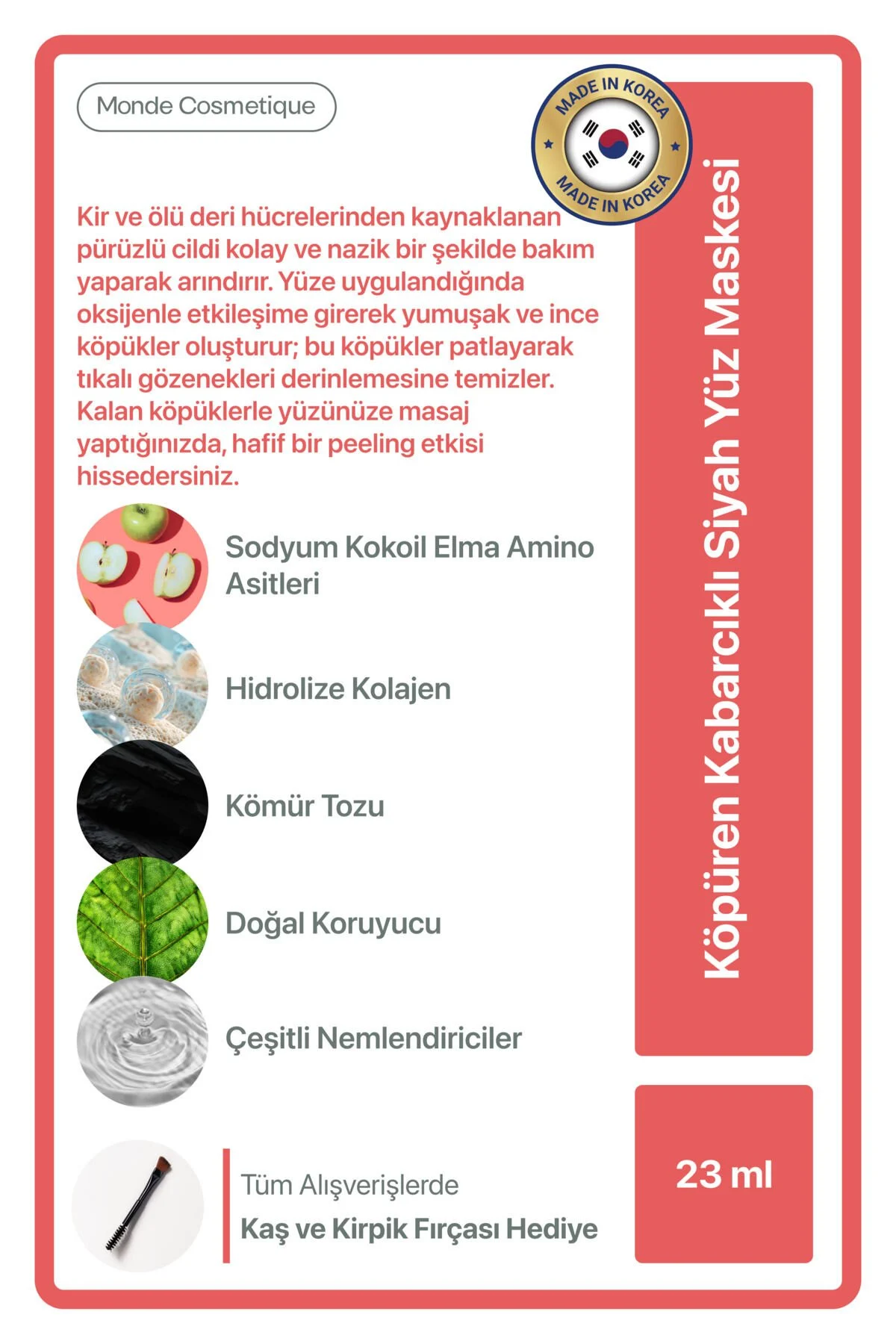 Chamos Köpüren Kabarcıklı Yüz Temizleme Maskesi
