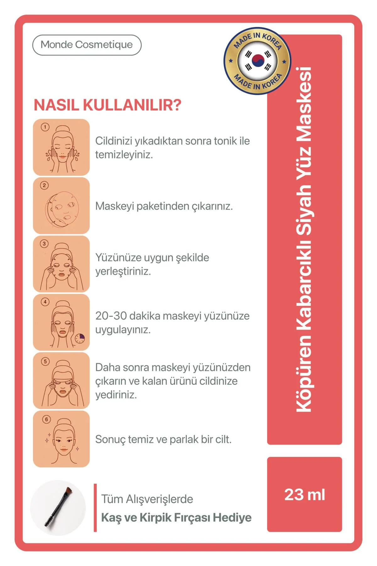 Chamos Köpüren Kabarcıklı Yüz Temizleme Maskesi